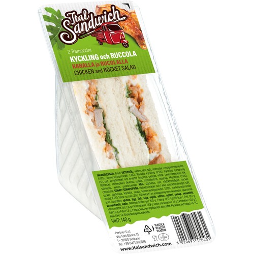 Sandwich Kyckling Ruccola 140g ItalSandwich