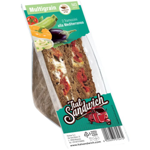 Sandwich Fullkorn Mediterranean 140g Italsandwich