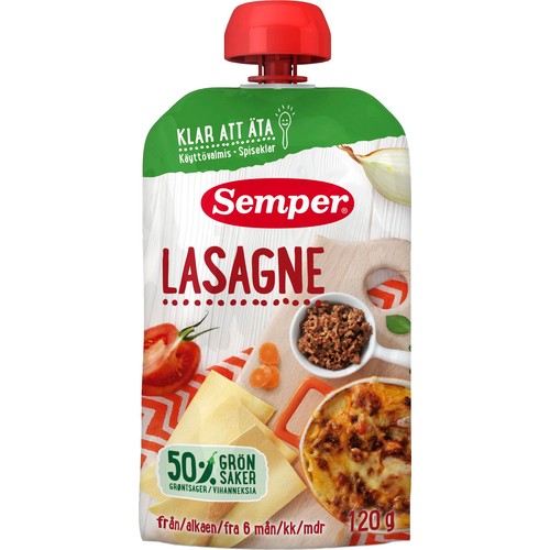 Lasagne från 6m 120g Semper