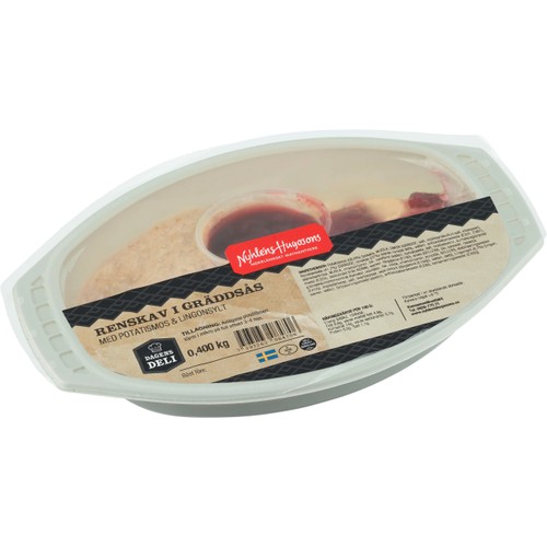 Renskav i gräddsås med potatismos 400g Nyhléns Hugosons