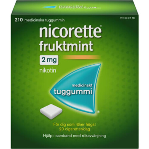 Nicorette Fruktmint Medicinskt tuggummi 2mg 210-p