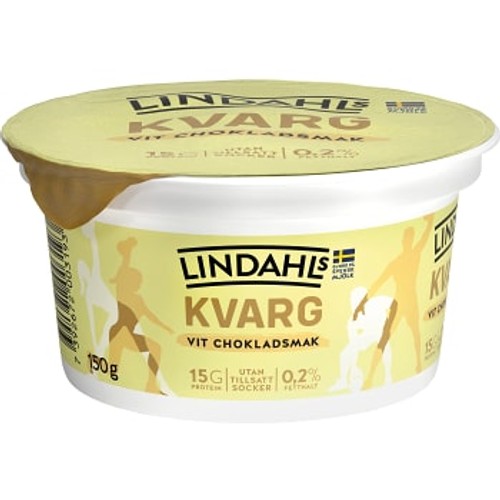 Kvarg Vit Choklad Utan tillsatt socker 0,2% 150g Lindahls