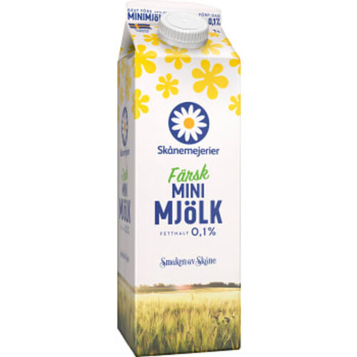 Minimjölk 0,1% 1l Skånemejerier