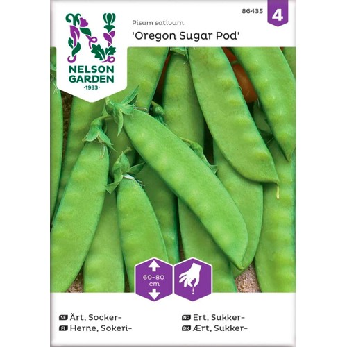 Ärt Socker Oregon Sugar Pod 1-p Nelson Garden