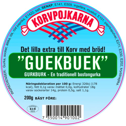 Bostongurka Guekbuek 200g Korvpojkarna