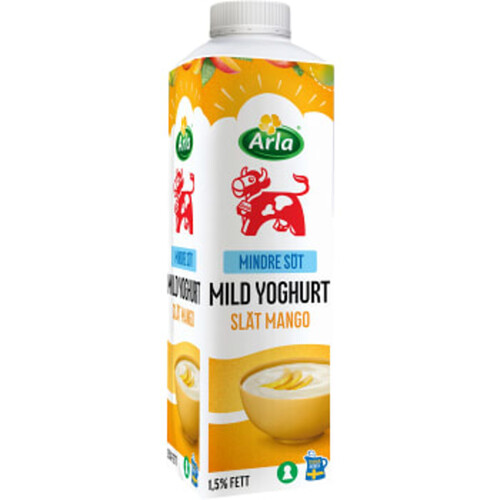 Mild Yoghurt Mango 1,5% lättsockrad 1000g Arla Ko®