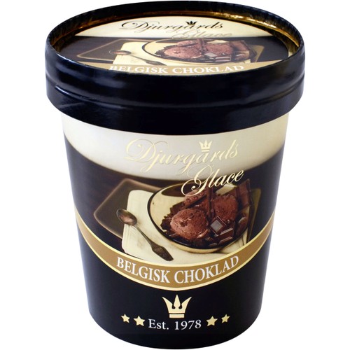 Gräddglass Choklad 500ml Djurgårds Glace