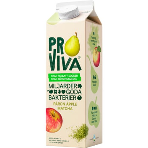 Fruktdryck Päron Äpple Matcha 1l Proviva