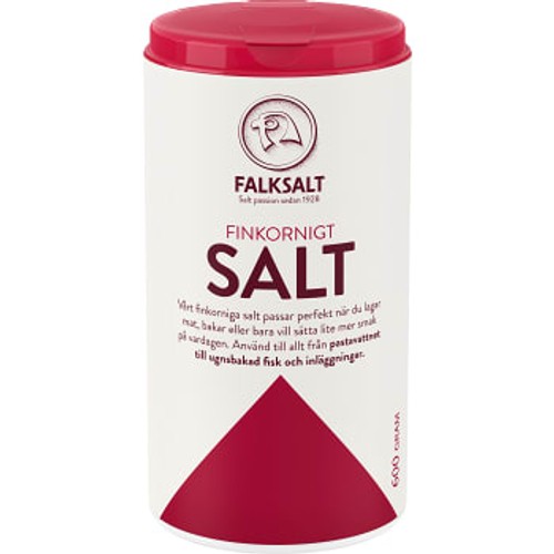 Finkornigt Hushållssalt utan jod 600g Falksalt