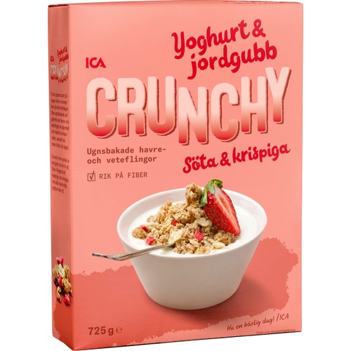 Flingor Crunchy Yoghurt & jordgubb 725g ICA
