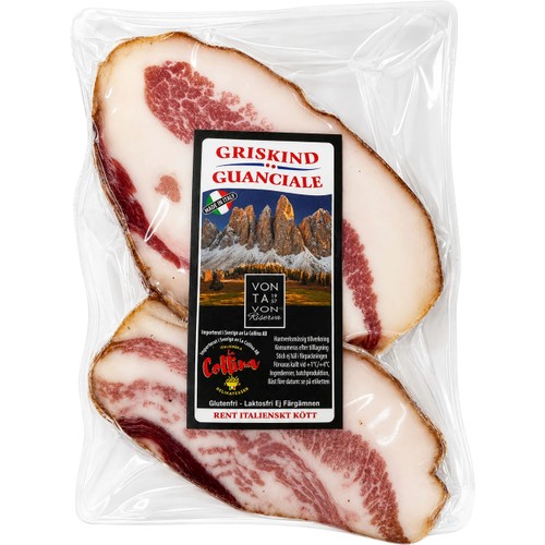 Griskind Guanciale I Skivor ca 190g La Collina