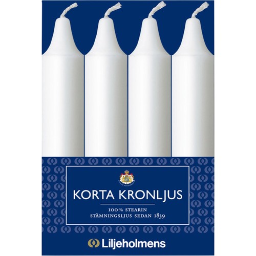 Kronljus Kort Vit 4-p Liljeholmens