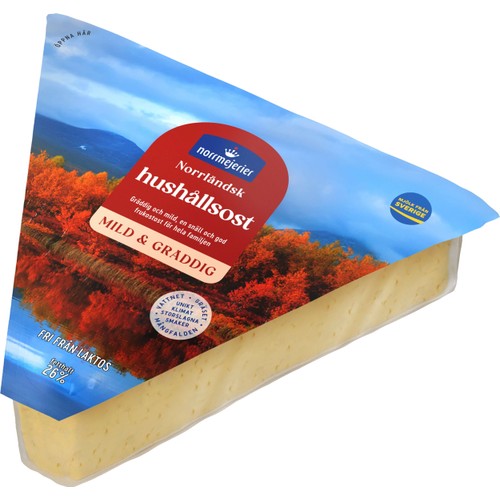 Hushållsost 26% mild 1000g Norrmejerier