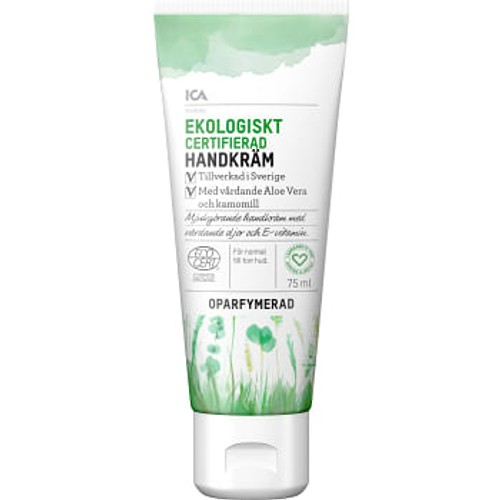Handkräm Oparfymerad 75ml ICA Hjärtat EKO