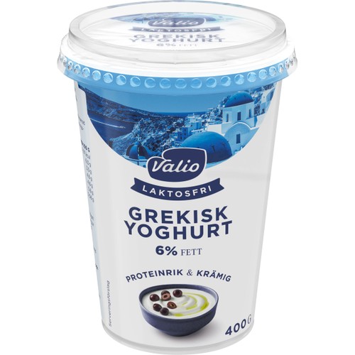 Grekisk Yoghurt Laktosfri 6% 400g Valio