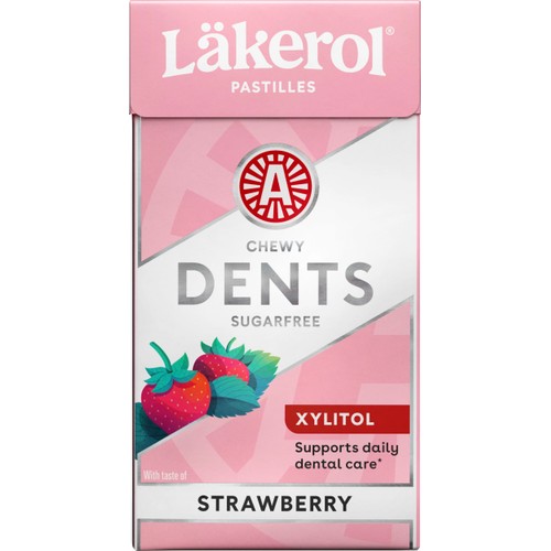 Halstablett DentaFresh Jordgubb 36g Sockerfri Läkerol