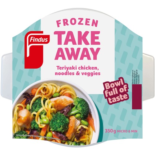 Kyckling teriyaki, nudlar & grönsaker 350g Findus