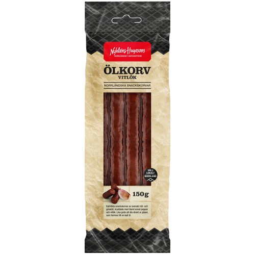Ölkorv Vitlök 150g Nyhléns Hugosons