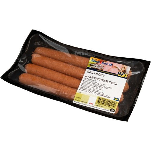 Grillkorv Svartpeppar/Chili 280g Nässjöchark