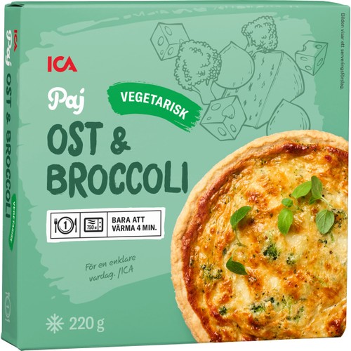 Ost & broccolipaj Fryst 220g ICA