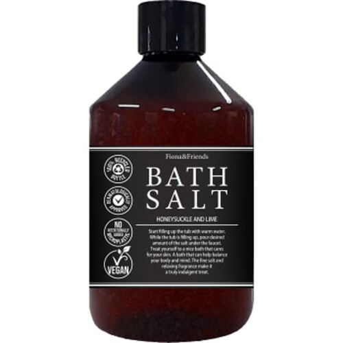 Bath Salt 100% Recycled Honeysuckle 600g Fiona & Friends