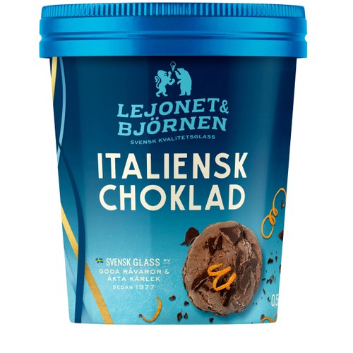 Glass Italiensk choklad 500ml Lejonet & Björnen