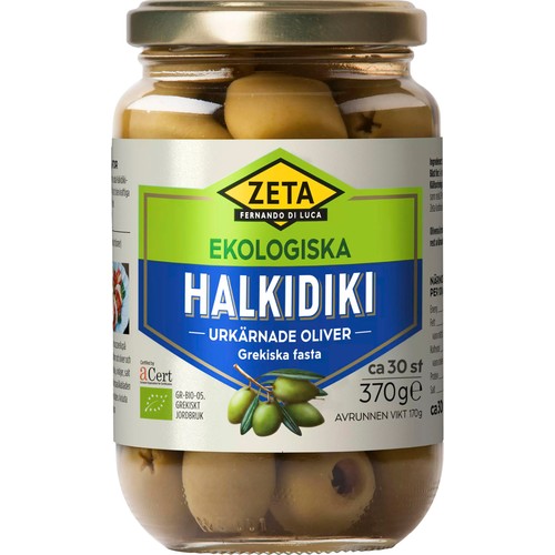 Halkidiki Oliver urkärnade Ekologisk 370g Zeta
