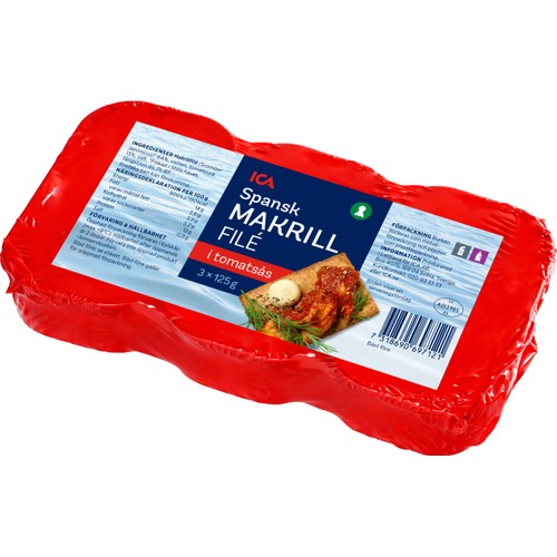 Makrillfilé i tomatsås 3p ICA