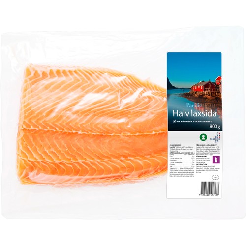Laxfilé Färsk Upptinad 800g Pacific