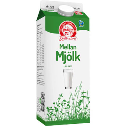 Mellanmjölk 1,5% 1,5l Geflortens