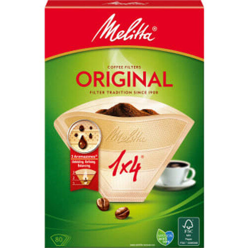 Kaffefilter Orginal 1x4 80-p Miljömärkt Melitta