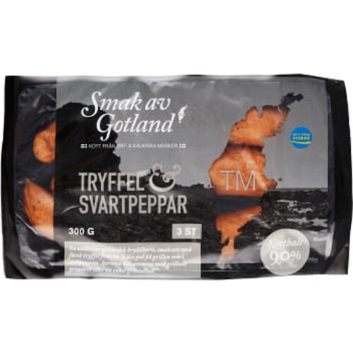 Kryddkorv Tryffel Svartpeppar 90% Kötthalt 300g Smak av Gotland