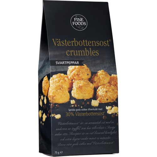 Ostkex Crumbles Med Västerbottensost® Svartpeppar 75g Engelmanns
