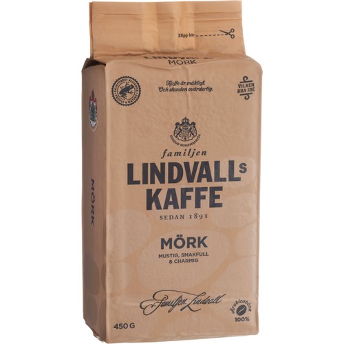 Mörkrost Bryggkaffe 450g Lindvalls