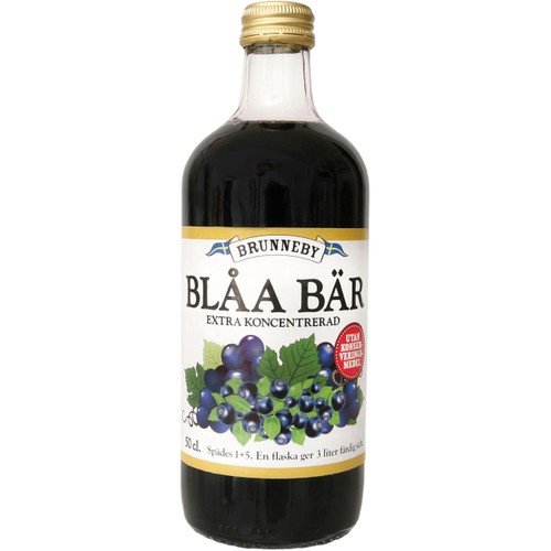 Blåabärsaft 50cl Brunneby
