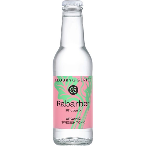 Läsk Tonic Water Rabarber Ekologisk 20cl Ekobryggeriet