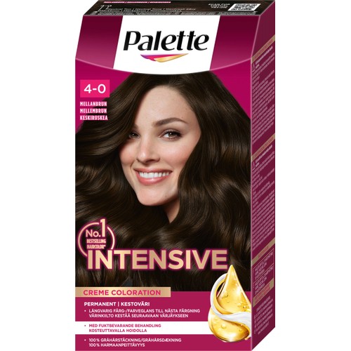 Hårfärg 4-0 Mellanbrun 1-p Palette