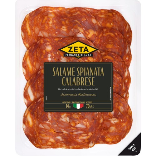 Salami Spianata Calabrese 70g Zeta