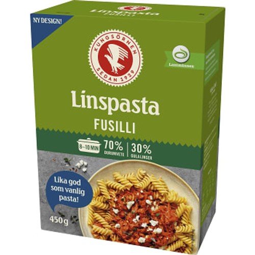 Linspasta Fusilli 450g Kungsörnen