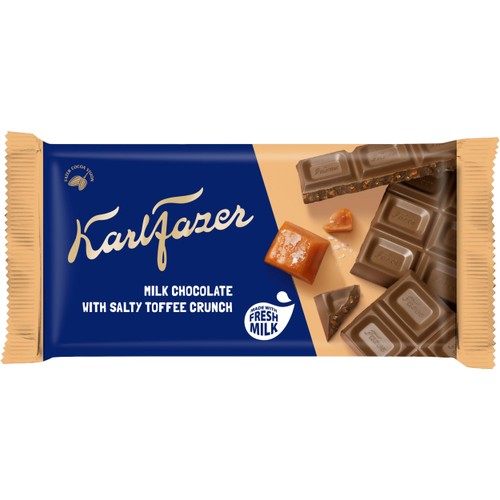 Chokladkaka Salty toffee crunch 145g Fazer