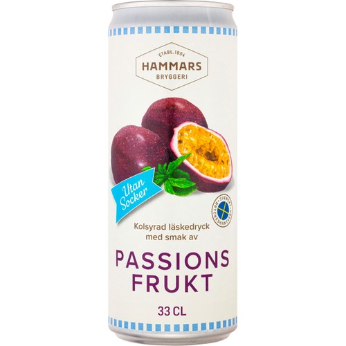 Läsk Passionsfrukt Utan Socker 33cl Hammars Bryggeri
