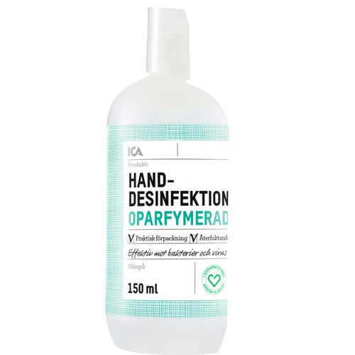 Handdesinfektion Oparfymerad 150ml ICA Hjärtat
