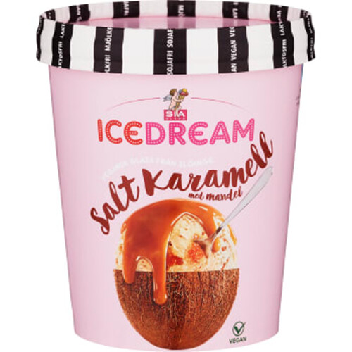 Glass Ice Dream Vegansk Salt Karamell med mandel 500ml Sia Glass