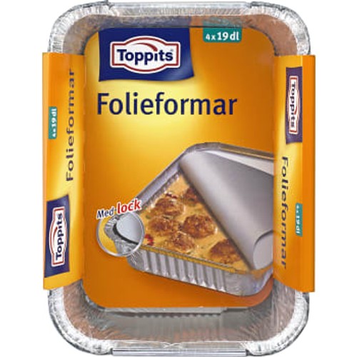 Folieformar med lock 19dl 4-p Toppits