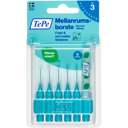 Mellanrumsborste Vit 0.6mm 6-p TePe