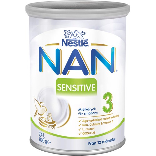 Mjölkersättning NAN Sensitive 3 12 mån 800g Nestle