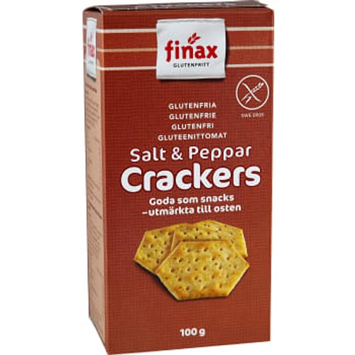 Salt & pepper Crackers Glutenfria 100g Finax