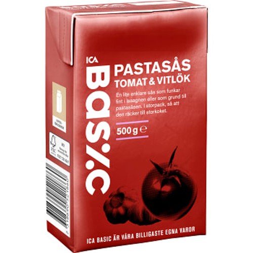 Pastasås med vitlök 500g ICA Basic