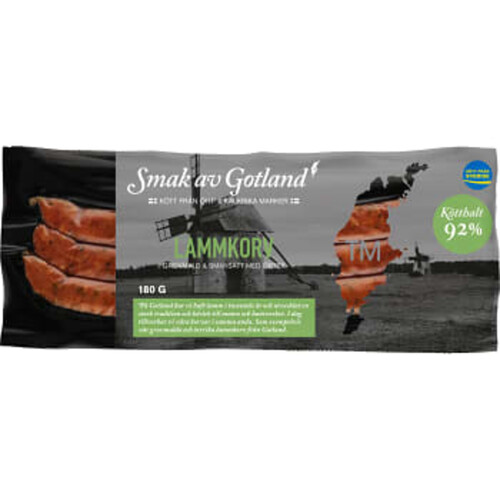 Lammkorv 92% Kötthalt 180g Smak av Gotland