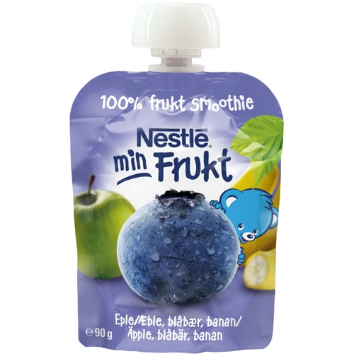 Min frukt Äpple & blåbär Från 5m 90g Nestle